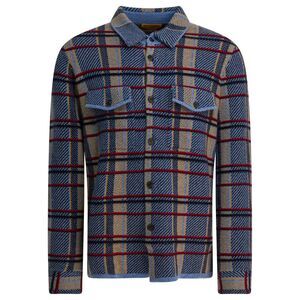 GUEST IN RESIDENCE Plaid Knit Button-Up Shirt Men BLUE Shirts